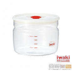【iwaki】玻璃微波密封罐 1.45L