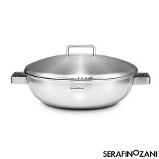 【SERAFINO ZANI 尚尼】MILAN系列雙耳不鏽鋼炒鍋 36cm