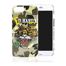 Ed Hardy 【 iPhone 7PLUS/8PLUS 】5.5吋 趣味迷彩老虎 經典圖騰 亮面 保護殼 硬殼 背蓋