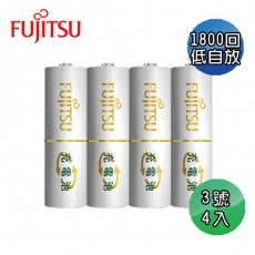 日本Fujitsu 富士通 低自放電3號充電電池4入