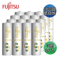 日本Fujitsu 富士通 低自放電3號充電電池16入