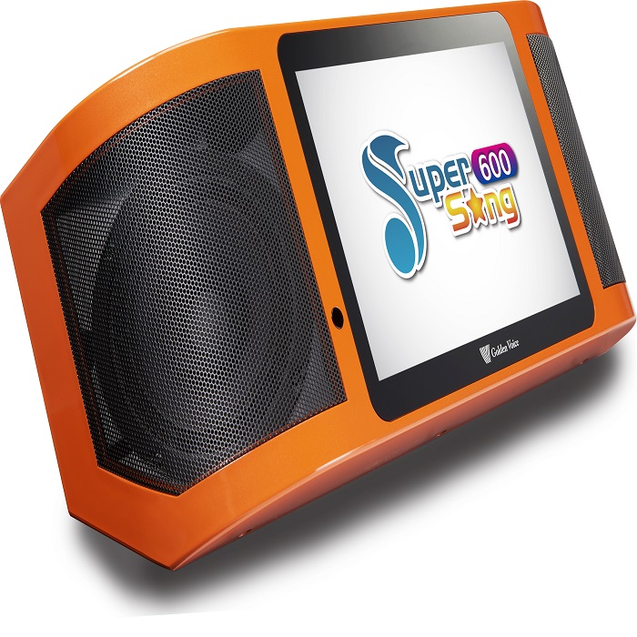 【特賣】金嗓GOLDEN VOICE SUPER SONG 600可攜式娛樂行動電腦多媒體伴唱機-黑橘色
