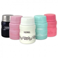 THERMOS膳魔師470ml不鏽鋼真空保溫食物罐 SK3000MRPRP(紅苺歐蕾)