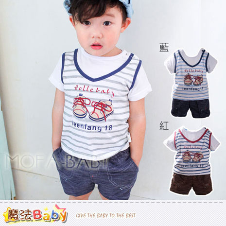 魔法Baby~百貨專櫃正品Bb鞋假兩件肩開套裝~k28461~紅A~尺碼12