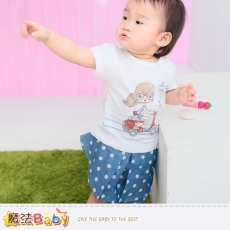 魔法Baby~女寶寶套裝~百貨專櫃正品短T短裙夏季套裝~女童裝~k34998