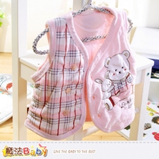 魔法Baby~背心外套 百貨專櫃正品嬰幼兒細絨鋪棉厚外套~K37128