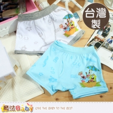 魔法Baby~台灣製造海綿寶寶男童四角內褲(4件組)~K38958