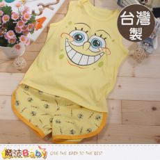 魔法Baby~台灣製海綿寶寶正版兒童背心套裝~K41675L