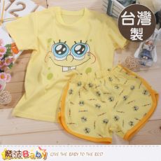 魔法Baby~台灣製海綿寶寶正版兒童短袖套裝~K41682XL