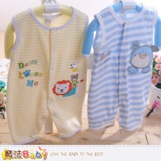 魔法Baby~包屁衣 法國設計純棉寶寶無袖連身衣~K41798