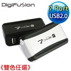伽利略 實用型 USB 2.0 7 Port HUB 《雙色任選》黑