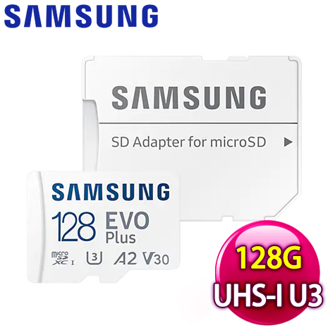 【限時免運】Samsung 三星 EVO Plus microSDXC UHS-I U3 A2 V30 128GB記憶卡(MB-MC128KA)