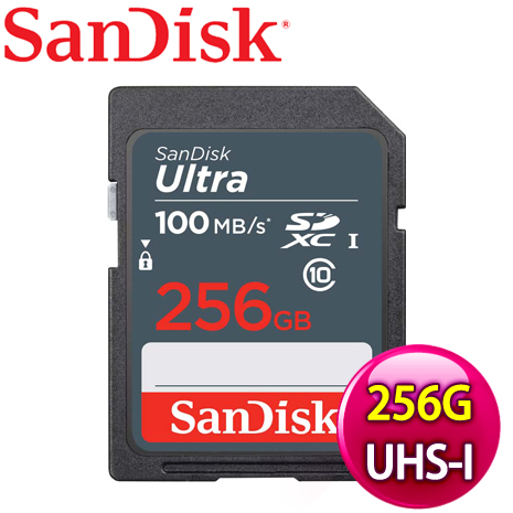 SanDisk 256GB Ultra SDXC C10 UHS-I 記憶卡(100MB/s)