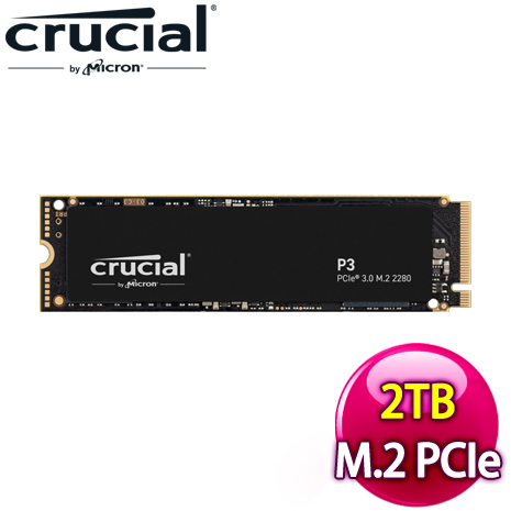 Micron 美光 Crucial P3 2TB M.2 PCIe SSD固態硬碟