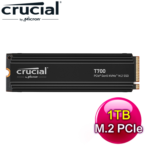 Micron 美光 Crucial T700 1TB PCIe 5.0 NVMe SSD《附散熱片》