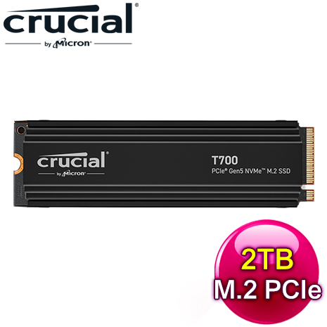 Micron 美光 Crucial T700 2TB PCIe 5.0 NVMe SSD《附散熱片》