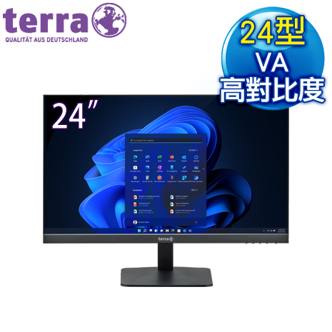 terra 德國沃特曼 2427W V2 24型 抗藍光不閃屏螢幕