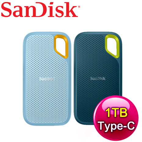 SanDisk E61 1TB Extreme Portable SSD Type-C 外接SSD固態硬碟《多色任選》天藍