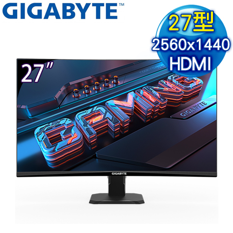 Gigabyte 技嘉 GS27QC 27型 165Hz 2K 1500R 曲面電競螢幕