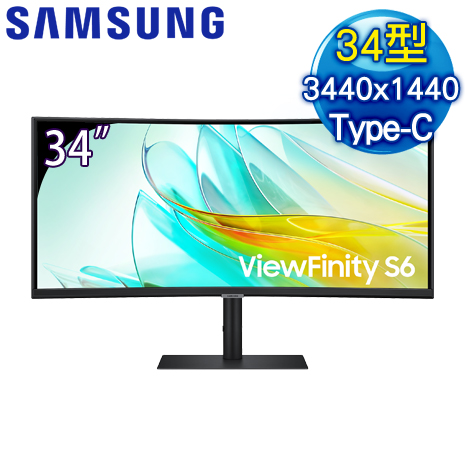Samsung 三星 S34C652UAC 34型 ViewFinity S6 Ultra WQHD 曲面螢幕