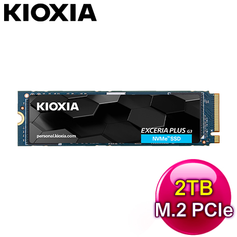 KIOXIA 鎧俠 EXCERIA PLUS G3 2TB M.2 2280 PCIe NVMe Gen4x4 SSD