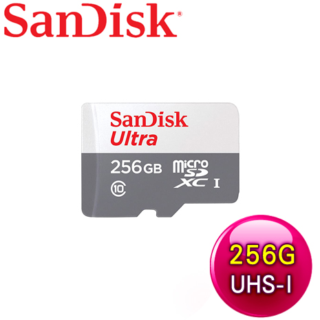 SanDisk 256GB Ultra Micro SDXC UHS-I 記憶卡(100MB/s) 無轉卡
