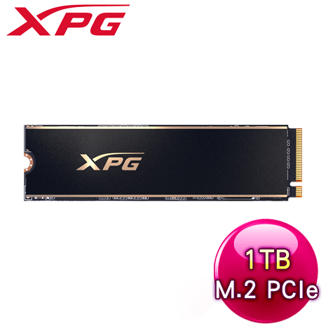 ADATA 威剛 XPG GAMMIX S60 PRO 1TB PCIe 4.0 Gen4x4 M.2 SSD《黑》(讀:5000M/寫:4500M)