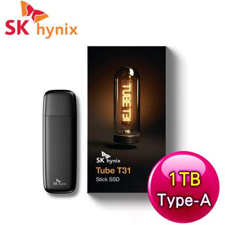 SK hynix 海力士 Tube T31 1TB USB 3.2 Gen2 高速外接式SSD【三年保】