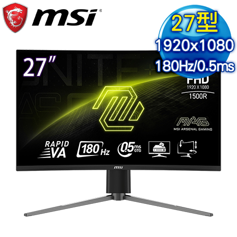 MSI 微星 MAG 27C6PF 27型 180Hz 曲面電競螢幕(HDMI/DP)