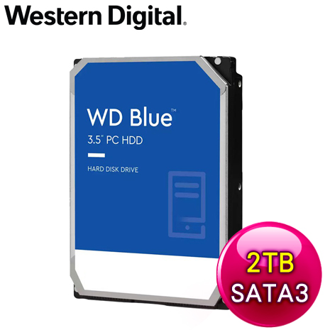 WD 威騰 2TB 3.5吋 7200轉 256MB快取 SATA3 藍標硬碟(WD20EZBX)