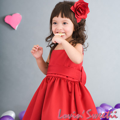 【Lovin` Sweetii】喜洋洋小公主童洋裝~紅色限量款~4Y