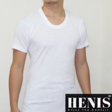 HENIS 時尚簡約型男純棉短袖U領內衣~4件組