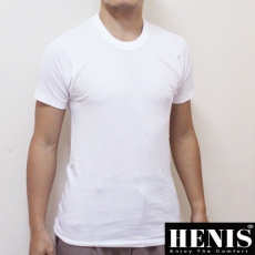 HENIS 時尚簡約型男純棉短袖圓領內衣~4件組