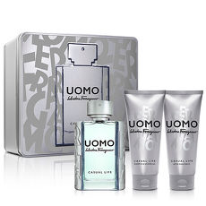 Salvatore Ferragamo UOMO 峰逸男性淡香水禮盒-送品牌紙袋