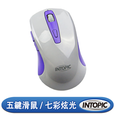 INTOPIC 廣鼎 UFO飛碟光學滑鼠(MS-087-GR/灰色)