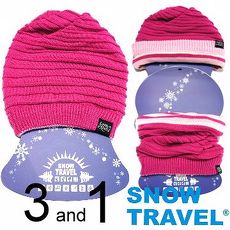 【SNOW TRAVEL】超保暖雙面圍脖三用帽 / 桃粉 /AR-66/時尚多用