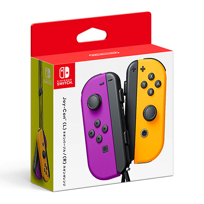 【Nintendo Switch】NS Joy-Con控制器(L)/(R)紫橘 ※附贈類比套1組