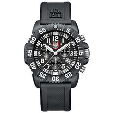 LUMINOX 雷明時 海豹部隊三眼系列 經典腕錶-黑x白時標/44mm A3081