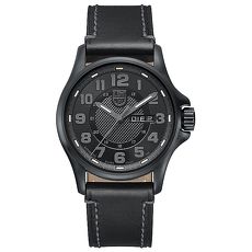 LUMINOX 雷明時 戰場系列藍寶鏡面自動上鍊機械表-PVD黑x灰時標/43mm A1801.BO