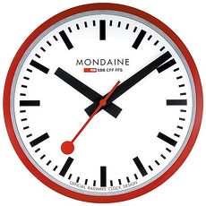 MONDAINE 瑞士國鐵經典掛鐘/25cm-紅 (CLOCK1R)