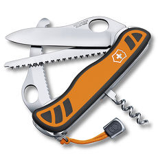 VICTORINOX 瑞士維氏6用單手開防滑刀殼瑞士刀-橘 08341.MC9