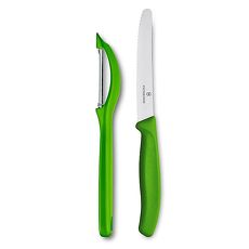 VICTORINOX 瑞士維氏番茄刀+削皮器-綠色