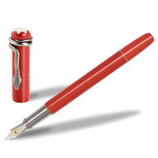 MONTBLANC 萬寶龍傳承系列紅與黑限量鋼筆-珊瑚紅 F尖 114974