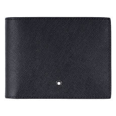 MONTBLANC 萬寶龍十字紋6+6卡可拆式牛皮短夾 116330