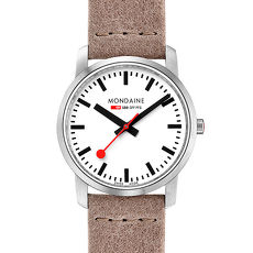 MONDAINE 瑞士國鐵 超薄系列腕錶-36mm/駝色 40016BG