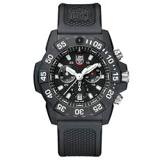 LUMINOX 雷明時NAVY SEAL CHRONO 3580海豹三眼計時腕錶 – 消光黑x白時標/45mm A3581