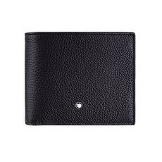 MONTBLANC 萬寶龍荔枝紋牛皮8卡視窗拉鍊零錢包短夾 118739