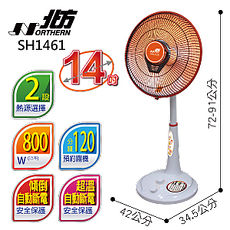 【北方】北方14吋碳素電暖器 SH1461