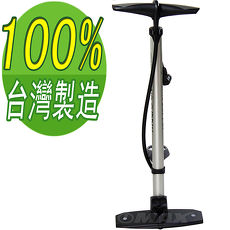 GIYO高壓直立式打氣筒附胎壓表(GF-55P)銀色