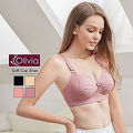 【Olivia】無鋼圈大尺碼絲滑側收副乳無痕舒適內衣(豆沙色)